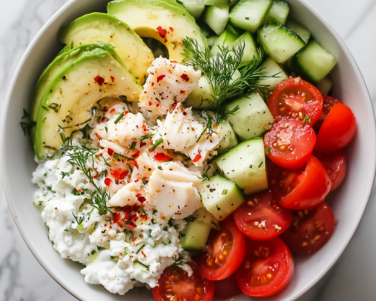 Crab and Cottage Cheese Bowl recipe