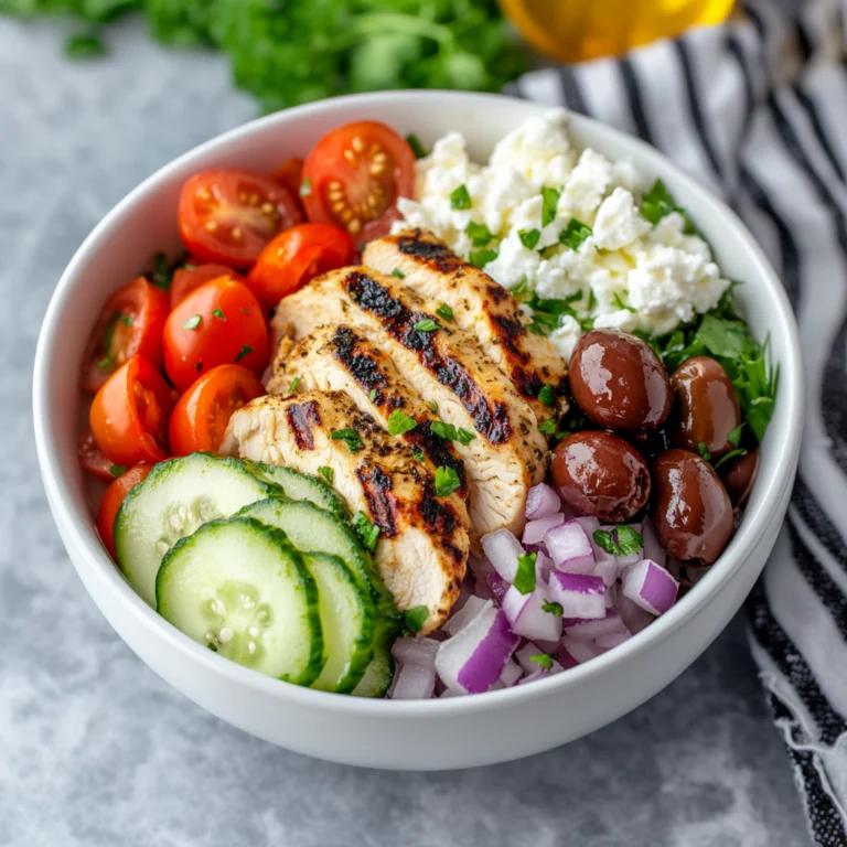 Mediterranean Chicken & Cottage Cheese Bowl 