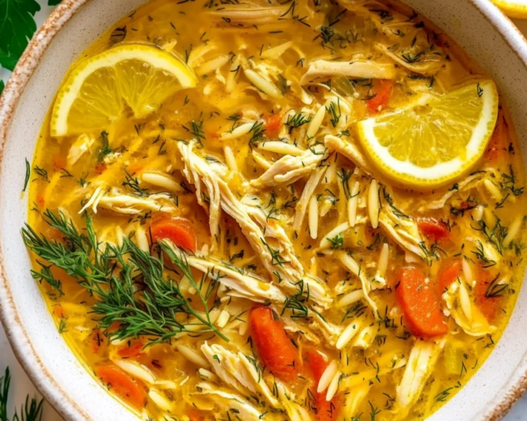 Greek lemon chicken soup avgolemono